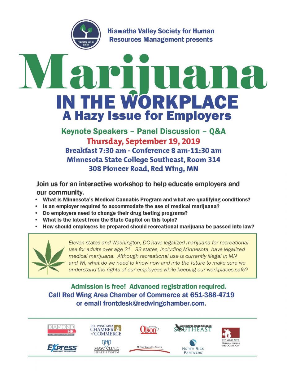 Marijuana in the Workplace: A Hazy Issue for Employers | Winona Area SHRM